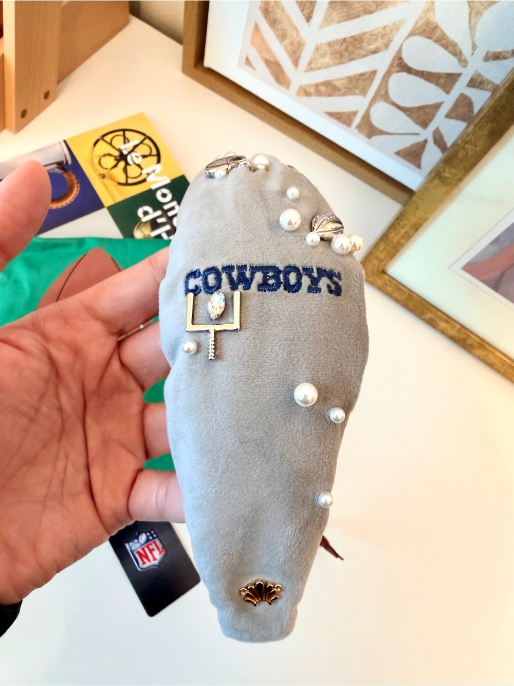 Lele Sadoughi x NFL Cowboys Knotted Game Day Headband - Picture 3 of 8
